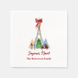 Guardanapo De Papel Torre Eiffel de Natal Personalizada em Paris