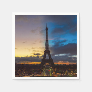 Guardanapo De Papel Torre Eiffel de Trocadero durante a noite