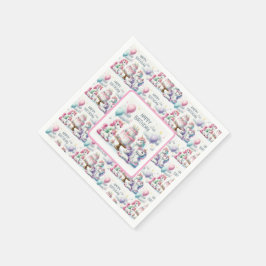 Guardanapo De Papel Torta de Aniversário Tema Unicórnio