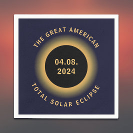 Guardanapo De Papel Total Solar Eclipse da América do excelente 8 de a