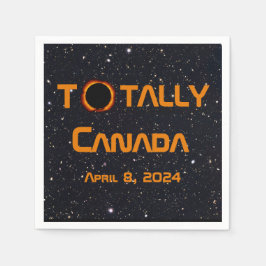 Guardanapo De Papel Totalmente Canadá 2024 Eclipse Solar