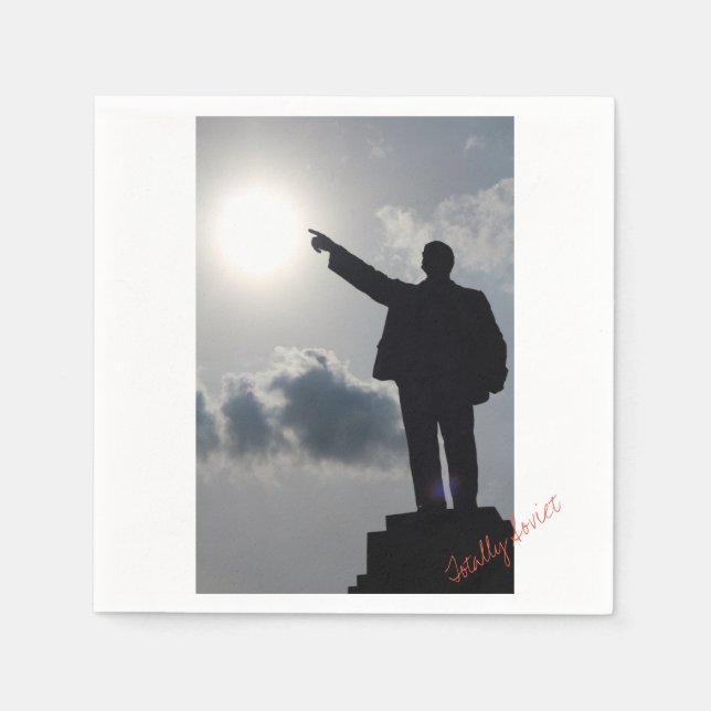 Guardanapo De Papel Totalmente soviético apontando lenin Paper Napkin (Frente)