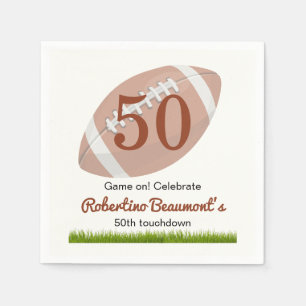 Guardanapo De Papel Touchdown 50 Engraçado Futebol 50º aniversário