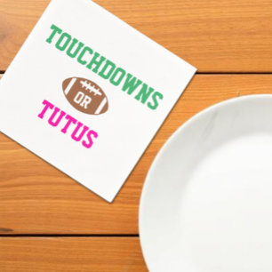 Guardanapo De Papel Touchdowns ou Revelação de Gênero de Tutus