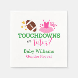 Guardanapo De Papel Touchdowns ou Tutus Gender Revement Party