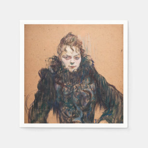 Guardanapo De Papel Toulouse-Lautrec - Mulher com Boa Negra