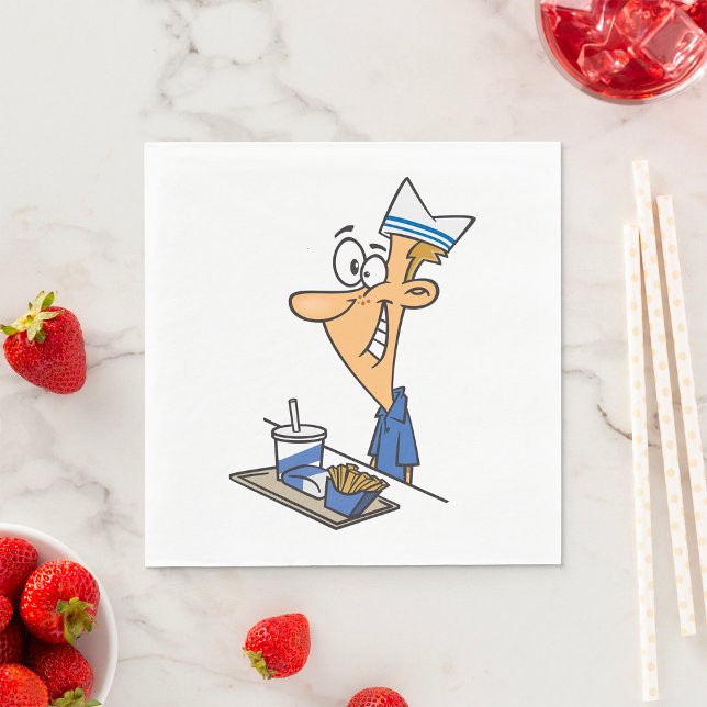 Guardanapo De Papel Trabalhador de Comida Rápida (Criador carregado)