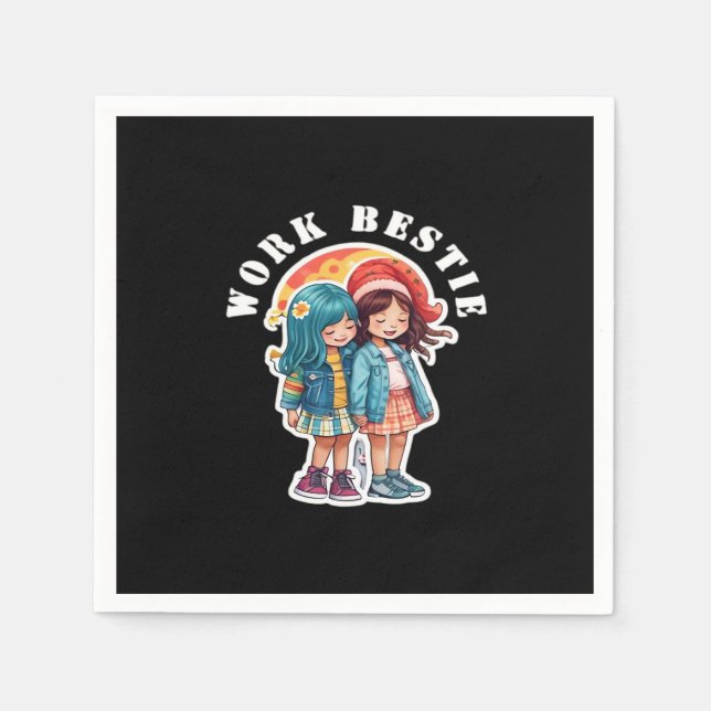 Guardanapo De Papel Trabalho Bestido Clássico - Citação Engraçada (Frente)