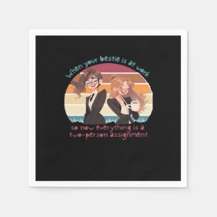 Guardanapo De Papel Trabalho Besties Clássico de Duas Pessoas