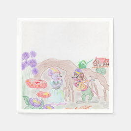 Guardanapo De Papel Trabalho de arte de Crianças Personalizadas, dois