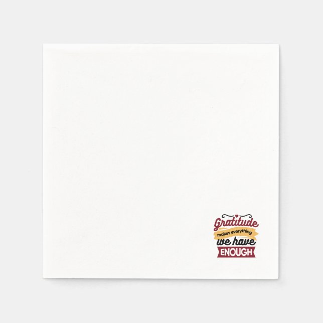 Guardanapo De Papel Trabalho de arte de Fé e Gratidão - Elevação do Cr (Frente)