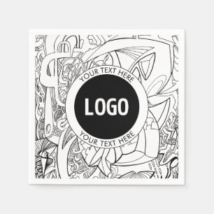 Guardanapo De Papel Trabalho de arte de linha moderna original e seu l