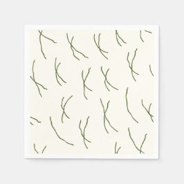Guardanapo De Papel Traços Abstratos Quentes Retrô | Branco Creme
