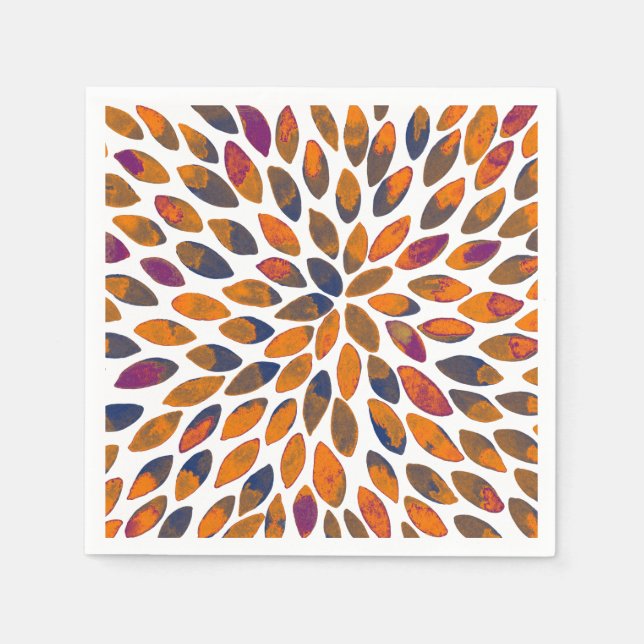 Guardanapo De Papel Traços de pincel de aquarela - efeito enferrujado (Frente)