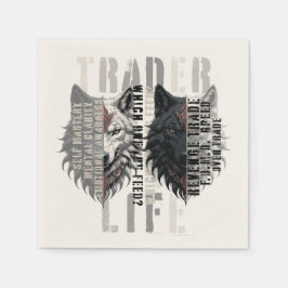 Guardanapo De Papel Trader life | Wolf | Both sides