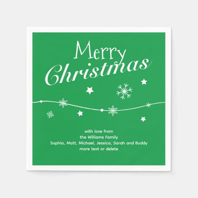 Guardanapo De Papel Tradicional - Bright Green Christmas Napkins (Frente)