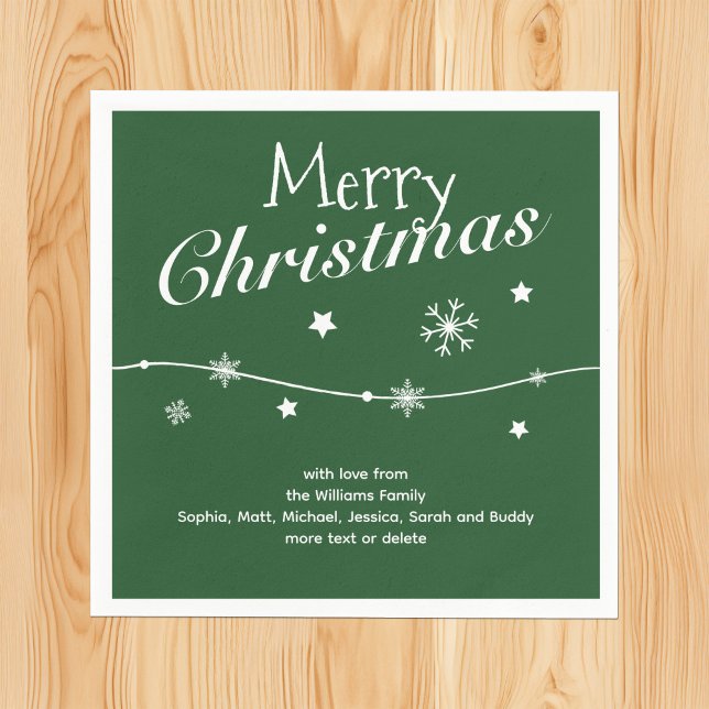 Guardanapo De Papel Tradicional - Nápoles de Natal Verde Escuro (Criador carregado)