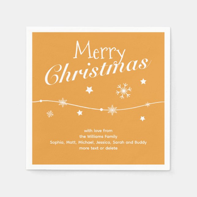 Guardanapo De Papel Tradicional - Ouro Laranja Natal Nápoles (Frente)