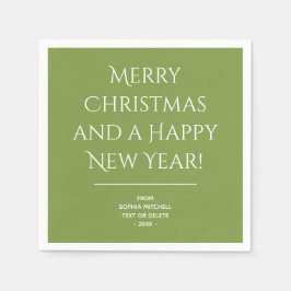 Guardanapo De Papel Tradicional - Verde Suave - Nápoles Feliz de Natal