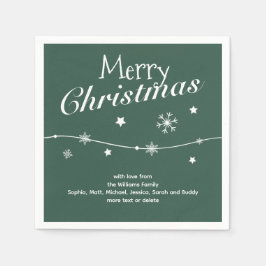 Guardanapo De Papel Tradicional - Verde Teal - Nápoles de Natal