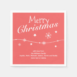 Guardanapo De Papel Tradicional - Vermelho macio - Nápoles de Natal