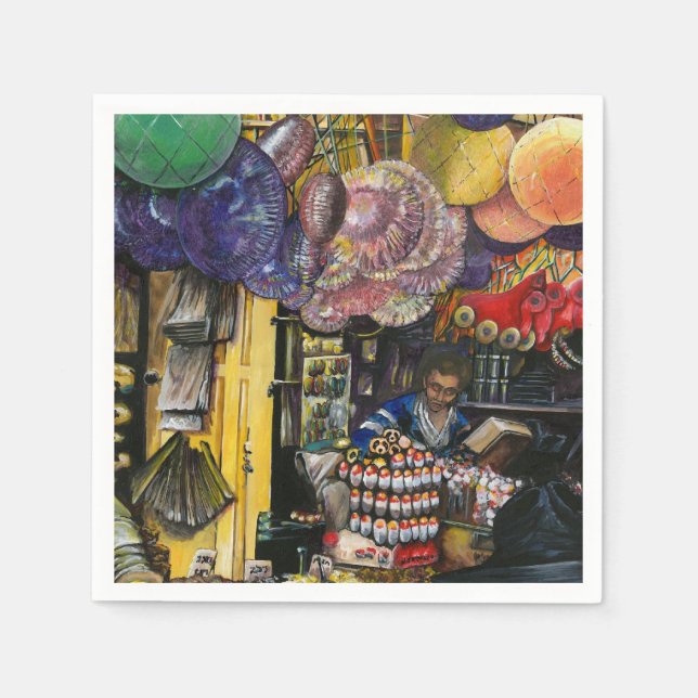 Guardanapo De Papel Tradições do Comércio Antigo, Jerusalém (Frente)