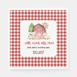 Guardanapo De Papel Traditional Farm Theme Birthday Paper Plates
