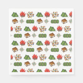 Guardanapo De Papel Trailmix de tendas de camp de verão