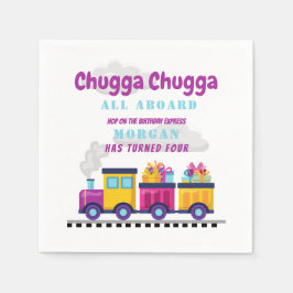 Guardanapo De Papel Train Chugga Choo Cartoon Qualquer Idade Aniversár