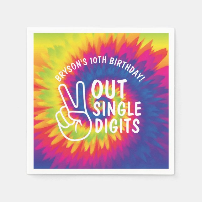 Guardanapo De Papel Tranquilidade com solteiro Corante 10º Aniversário (Frente)