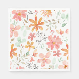 Guardanapo De Papel Tranquilidade do padrão Pastel Floral