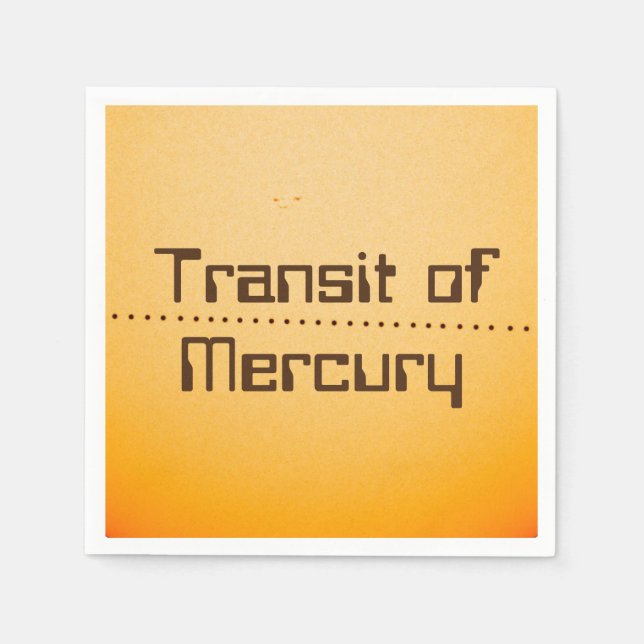 Guardanapo De Papel Trânsito Mercúrio do Sol (Frente)