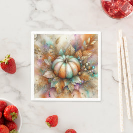 Guardanapo De Papel Translucent Autumn Fall Pumpkin 