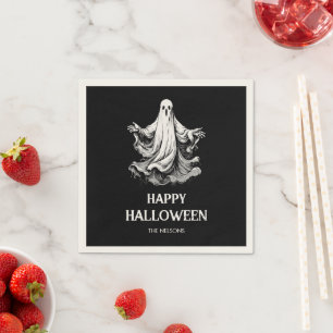 Guardanapo De Papel Tratamento assustador da festa de Halloween com fa