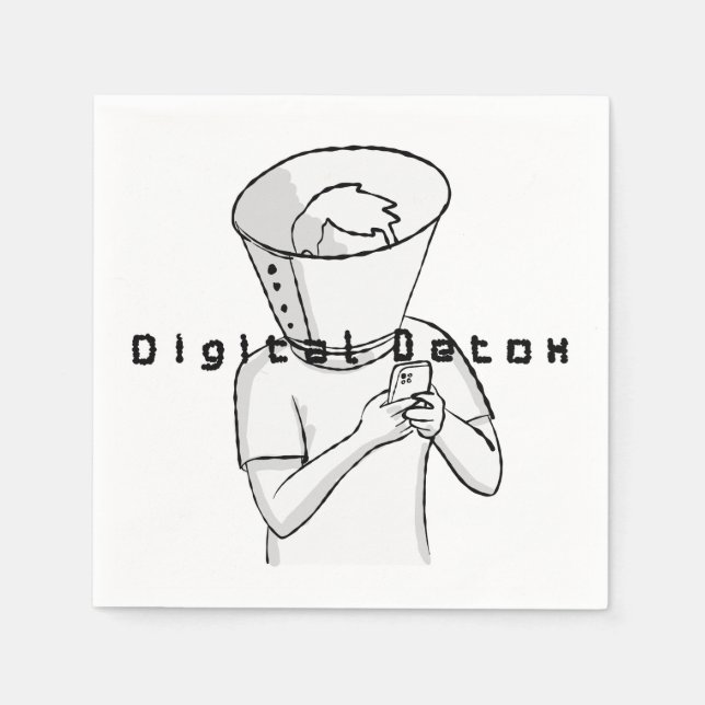 Guardanapo De Papel tratamento de detox digital (Frente)