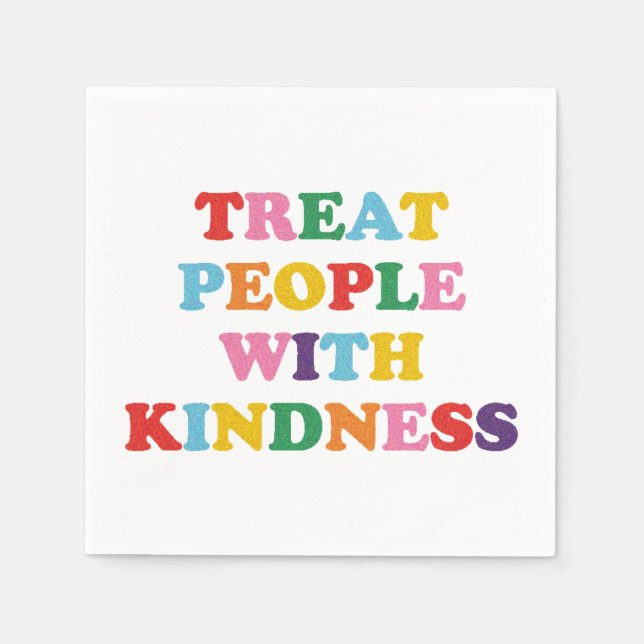 Guardanapo De Papel Tratar Pessoas com gentileza (Frente)