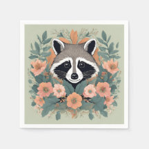Travesseiro decorativo Cottagecore Raccoon