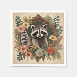 Guardanapo De Papel Travesseiro decorativo Cottagecore Raccoon