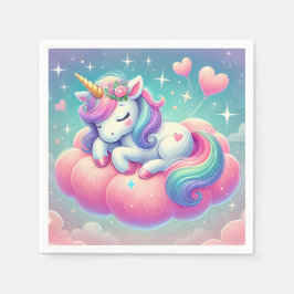 Guardanapo De Papel Travesseiro Decorativo Unicórnio Sonolento Present