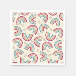 Guardanapo De Papel Trechos de arco-íris felizes esculpidos