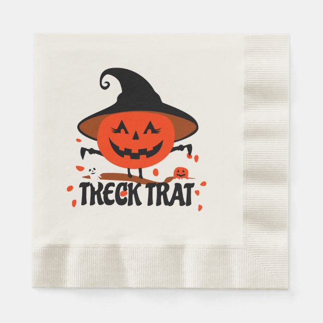 Guardanapo De Papel Treck Trat Pumpkin sorrindo (Frente)