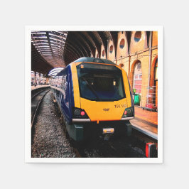 Guardanapo De Papel trem azul na estação de York