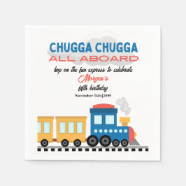 Guardanapo De Papel Trem de Cartoon Colorida de Aniversário de Qualque
