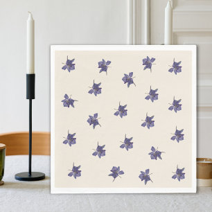 Guardanapo De Papel Trendy Lilac Purple Floral Napkins