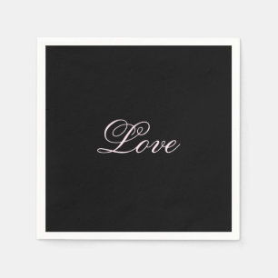 Guardanapo De Papel Trendy Love Calliografia Script Black
