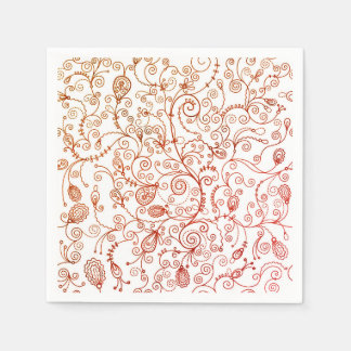 Guardanapo De Papel Trendy Red Floral Napkins