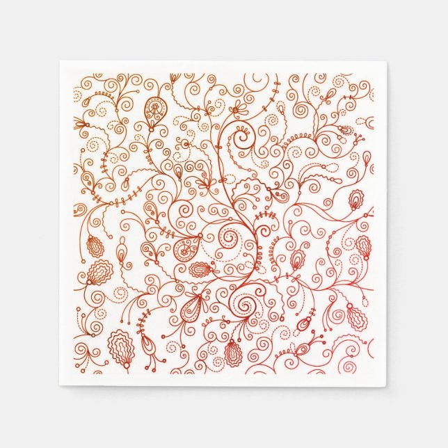 Guardanapo De Papel Trendy Red Floral Napkins (Frente)