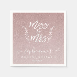 Guardanapo De Papel Trendy Rosa Dourada Senhorita Para Sra. Chá de pan