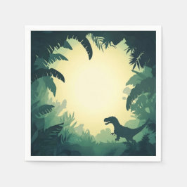 Guardanapo De Papel Trendy T-Rex Dinossauro Papel Silhueta Napkin