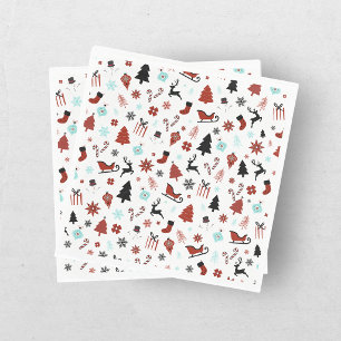 Guardanapo De Papel Trenó de Rena Santa Árvores de Natal